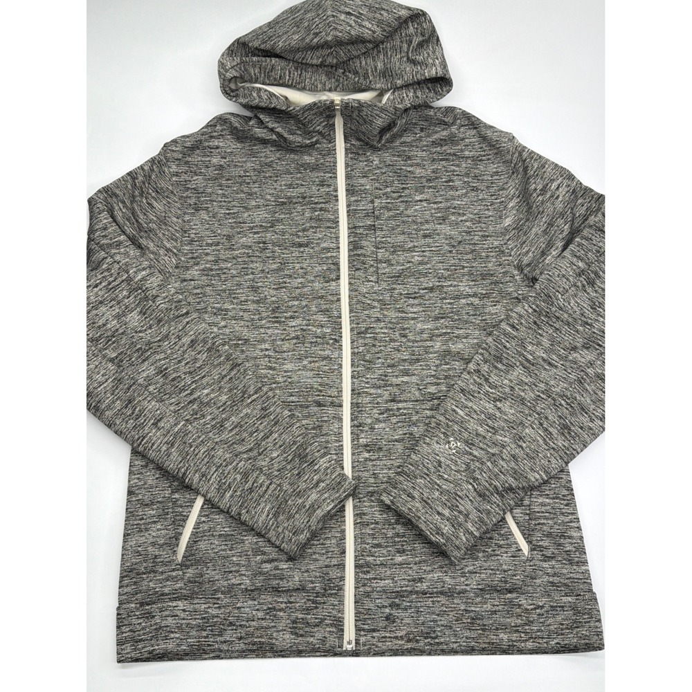 Lululemon Mens Grey Space Dye Full Zip Hoodie Athletic Jacket Size Large